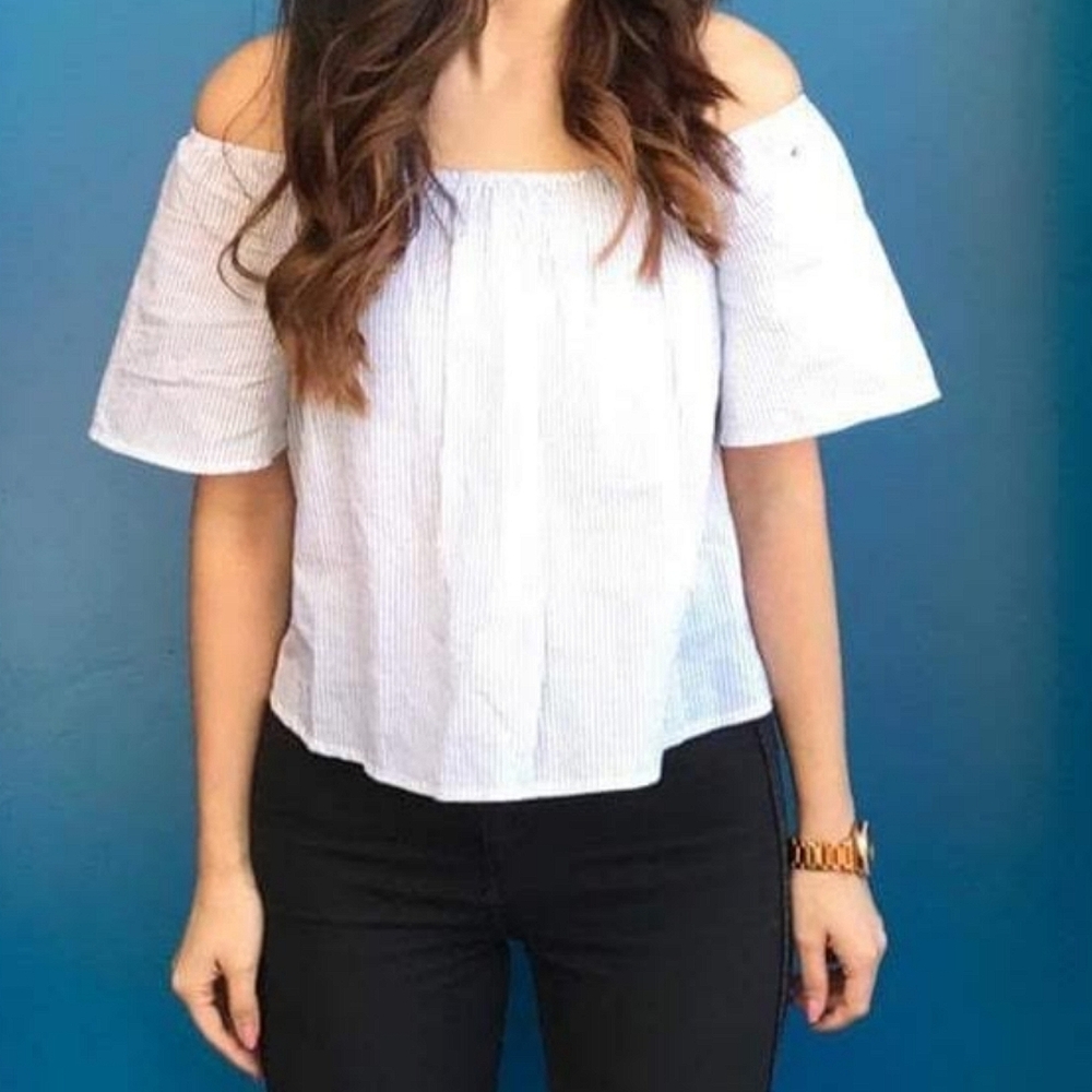 Express | Striped Off the Shoulder Top